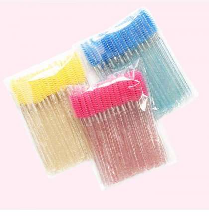 Disposable glitter mascara brush wand new makeup brush lash tool 50pcs/bag