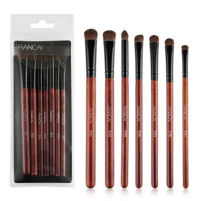 7pcs Eye Shadow Brushes Set Natural Horse Pony Hair Cosmetics Blending Smudge Shader Makeup Brushes